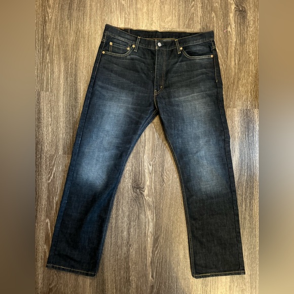 Levi's 513 Men's Dark Wash Straight Jeans 38x30 - Picture 1 of 7